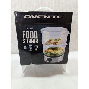 Ovente Food Steamer! 5 Qt 2-Tier Meal Steamer Stackable For Veggies, Fish Or Egg